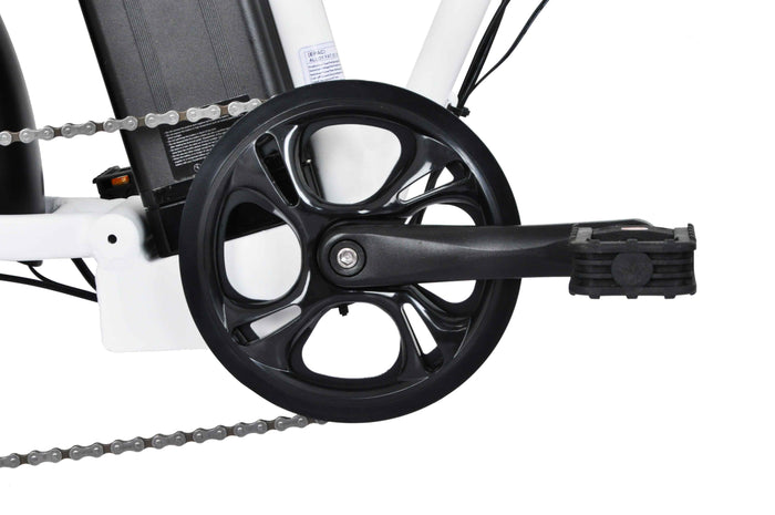 Fat pieghevole 20" alluminio forcella ammortizzata  12.5 ah LCD Bianca