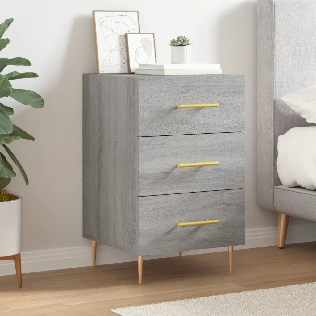 Comodino | Armadio da Notte | Mobiletto da notte Grigio Sonoma 40x40x66 cm in Legno Multistrato