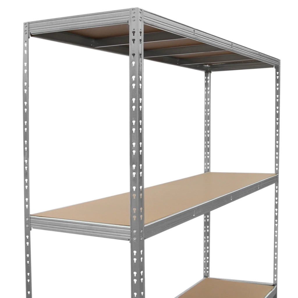 Scaffale da Garage e Magazzino HD Scaffalatura in Acciaio Galvanizzato Portata di 1200kg con Design ad Incastro Senza Bulloni Larghezza - 200cm