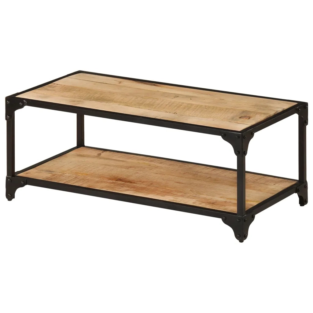 Tavolino da salotto | Tavolino da caff¨¨ | Tavolino da Soggiorno 90x45x35 cm Legno Massello di Mango Grezzo