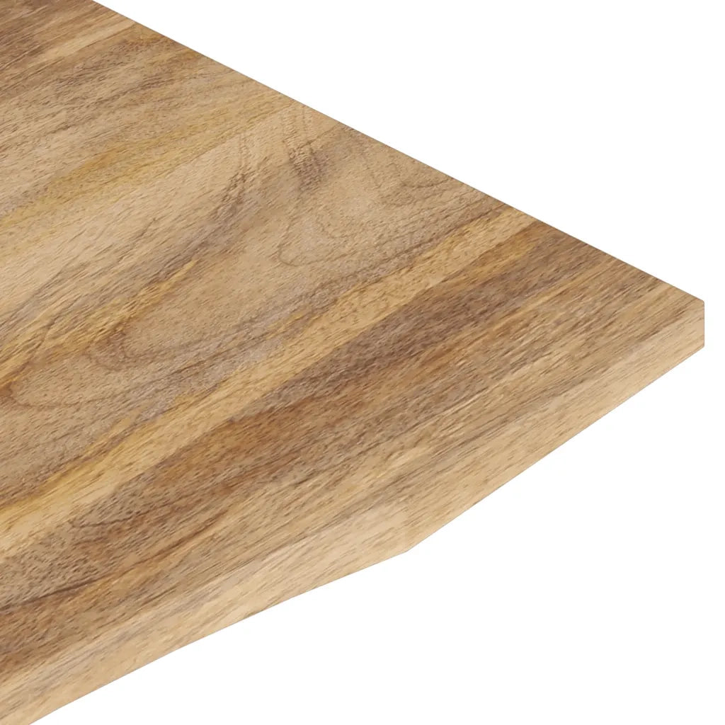 Piano Scrivania con Curva 160x50x2,5cm Massello Grezzo di Mango