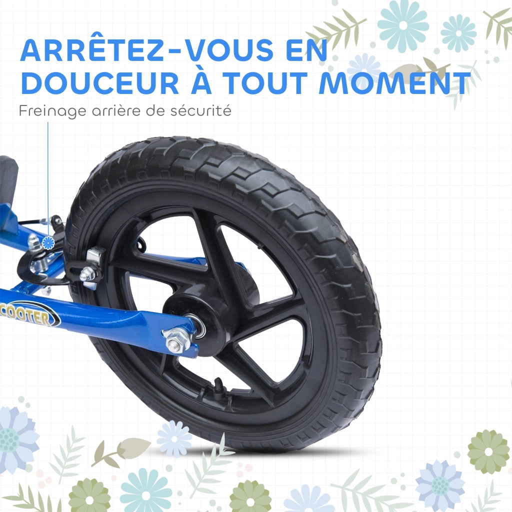 Trottinette Bambini con Freni e B¨¦quille ¨C zephmum ¨C Acero, Blu, 30 cm