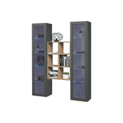 Mobile Espositore Fulvio, Vetrina 12 Ripiani Made in Italy, 30x40x180h cm Nero Antracite