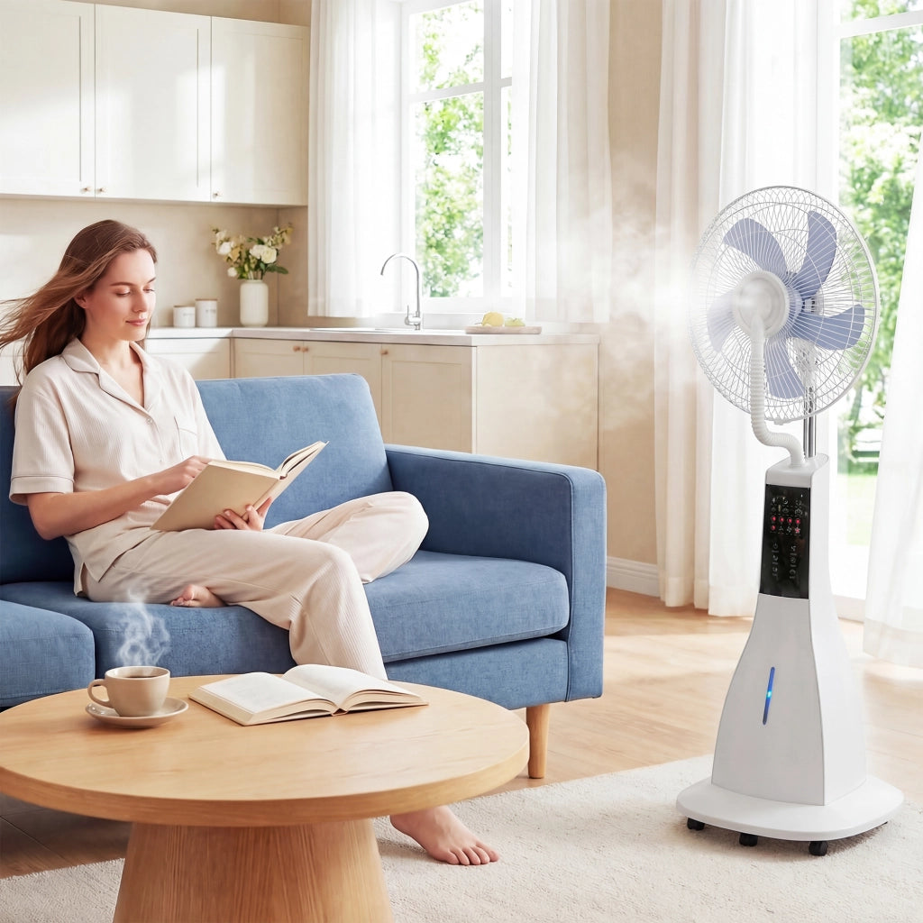 Ventilatore Nebulizzatore con Controllo Remoto ¨C zephmum ¨C 90W 3L Grigio