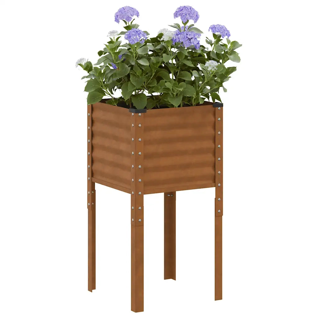 Fioriera | Cassetta per fiori | Vaso da giardino 45x45x88 cm in acciaio corten