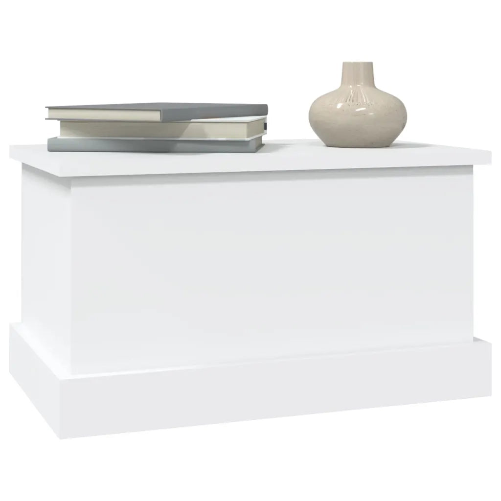 Scatola portaoggetti bianca 50x30x28 cm in legno ingegnerizzato 816496