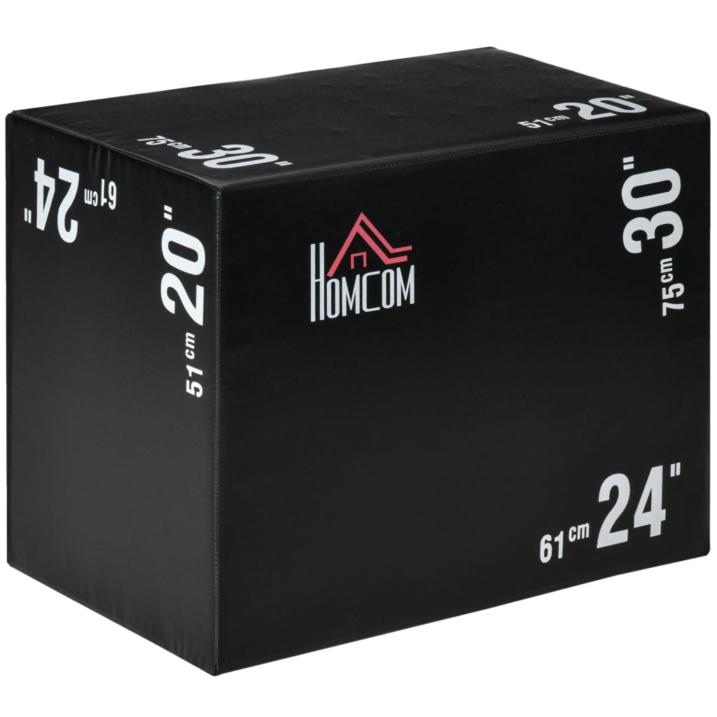 Scatola Pliometrica 3 in 1 ¨C Zephmum ¨C 75x51x61cm Nero