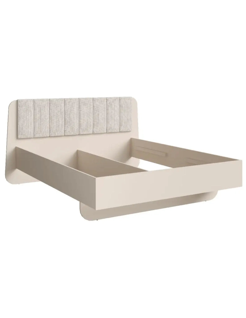 Camera completa AMALIE beige – Letto contenitore 180x200 cm, armadio, cassettiera, 2 comodini e scaffali