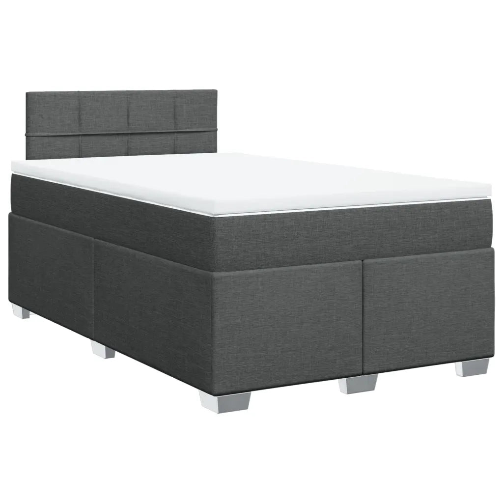Giroletto a Molle con Materasso Grigio Scuro 120x190cm Tessuto 3285828
