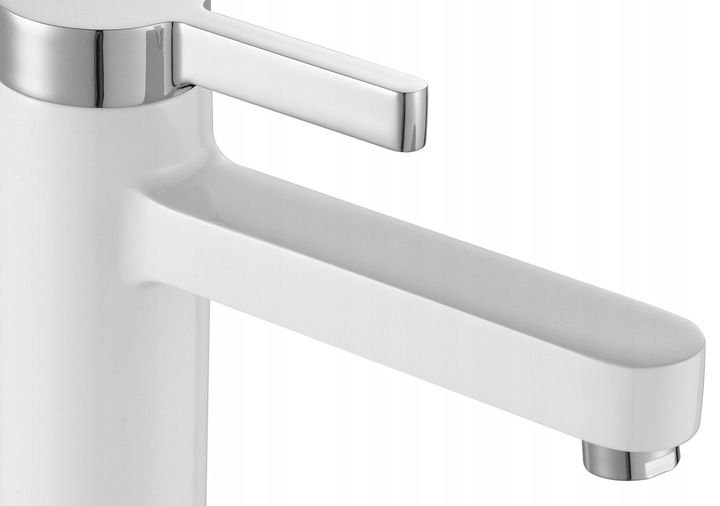 Rubinetto Da Lavabo Rea Polo White Chrom Low