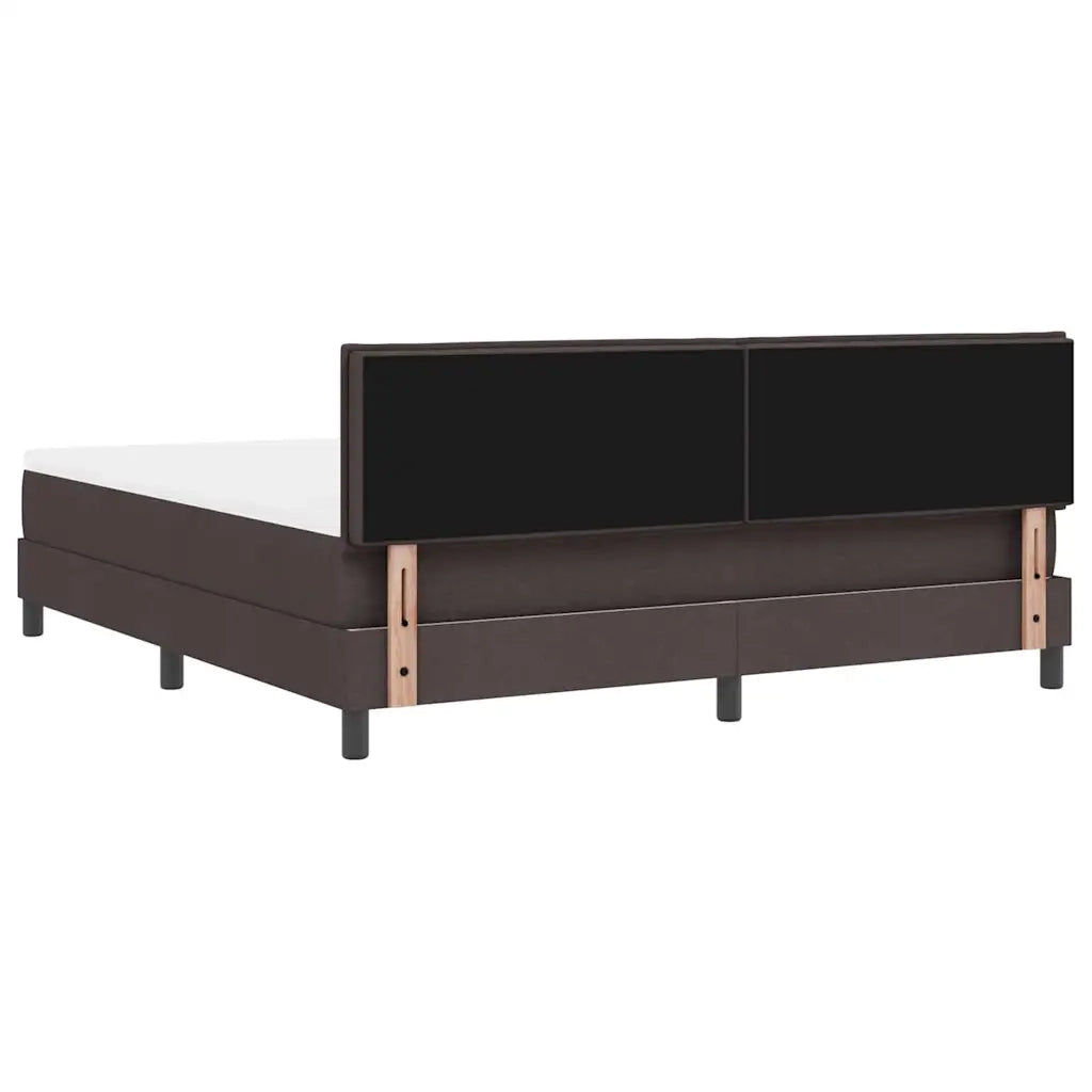Letto a molle con materasso Marrone Scuro 180 x 200 cm Tessuto 3342229