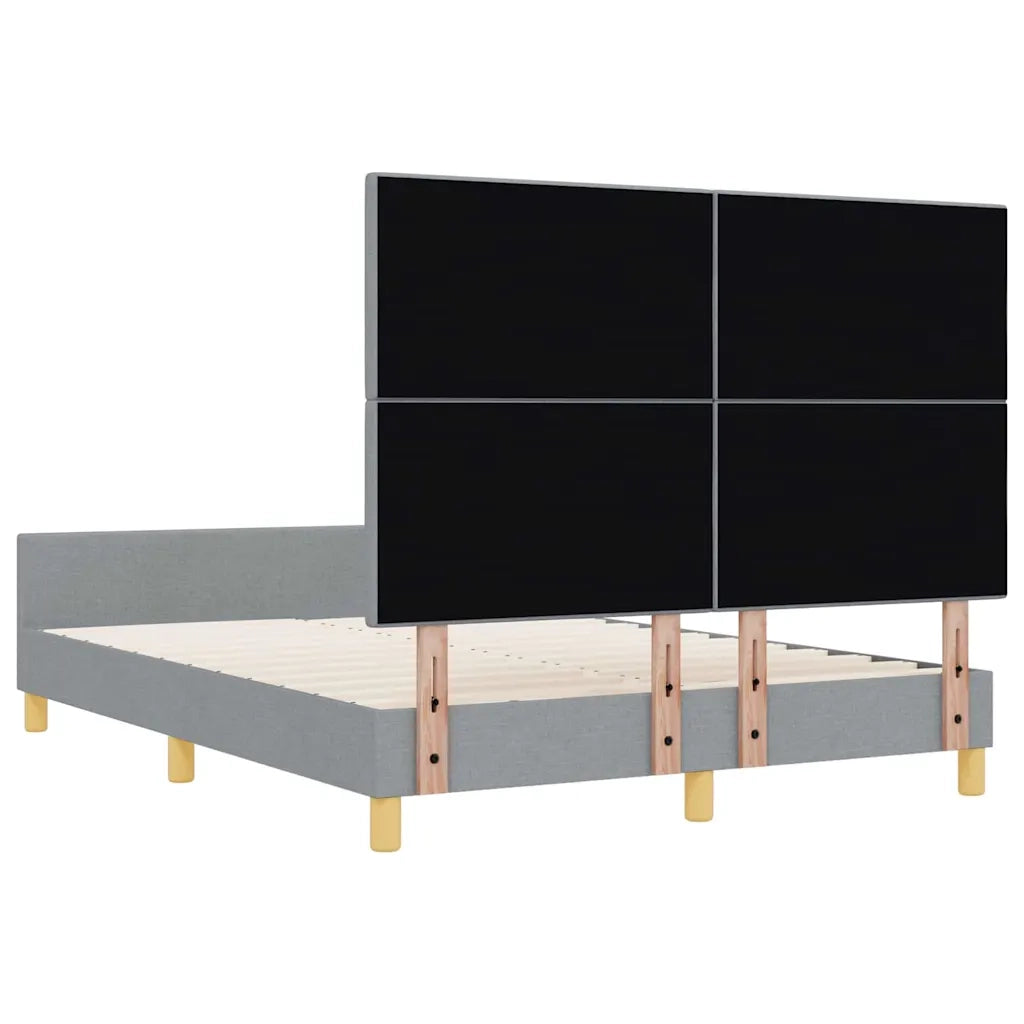 Struttura del letto Grigio chiaro 160 x 200 cm Tessuto 3344739