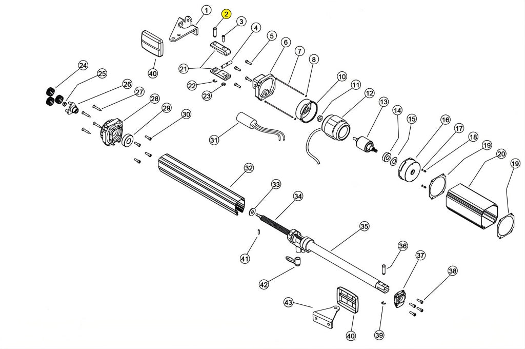 121092 PERNO D12 PER FORCELLA POSTERIORE LINEAR 11 VH 230V RICAMBIO