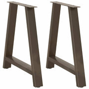 Set di 2 gambe per tavolo a forma di A regolabili 80 x 72-73 cm in acciaio verniciato a polvere nero 02_0057135