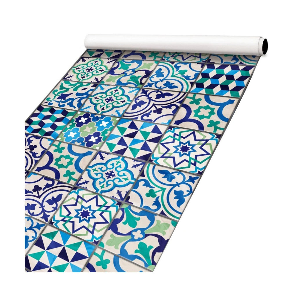 MATTONELLE di VIETRI Pellicola adesiva in PVC finitura opaca Misura: 100x300 cm