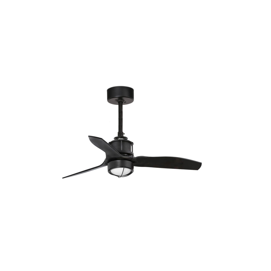FARO Ventilatore a soffitto con luce 3000K Tuya Ø810 mm in Acciaio Nero Opaco Just Fan D810 FARO-33424WT1N
