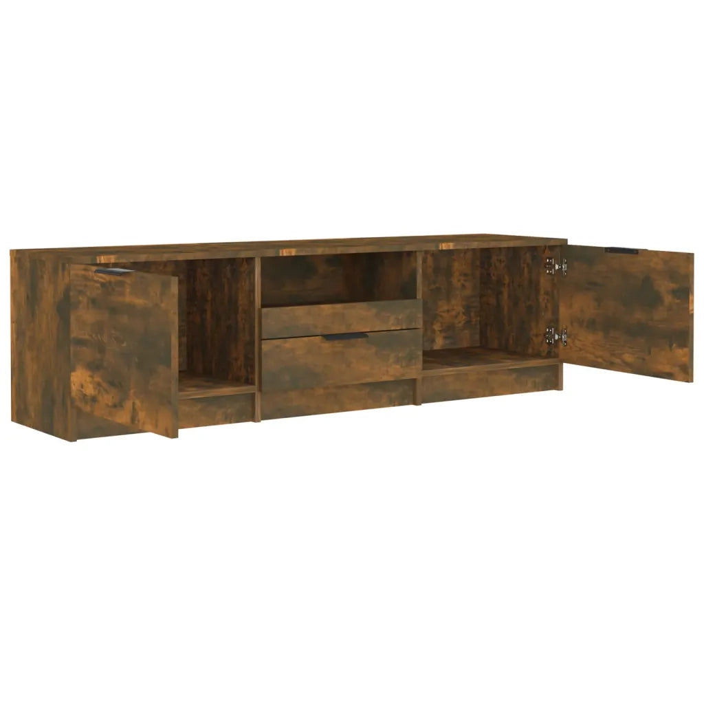 Mobile TV Rovere Fumo 140x35x40 cm in Legno Ingegnerizzato 817111