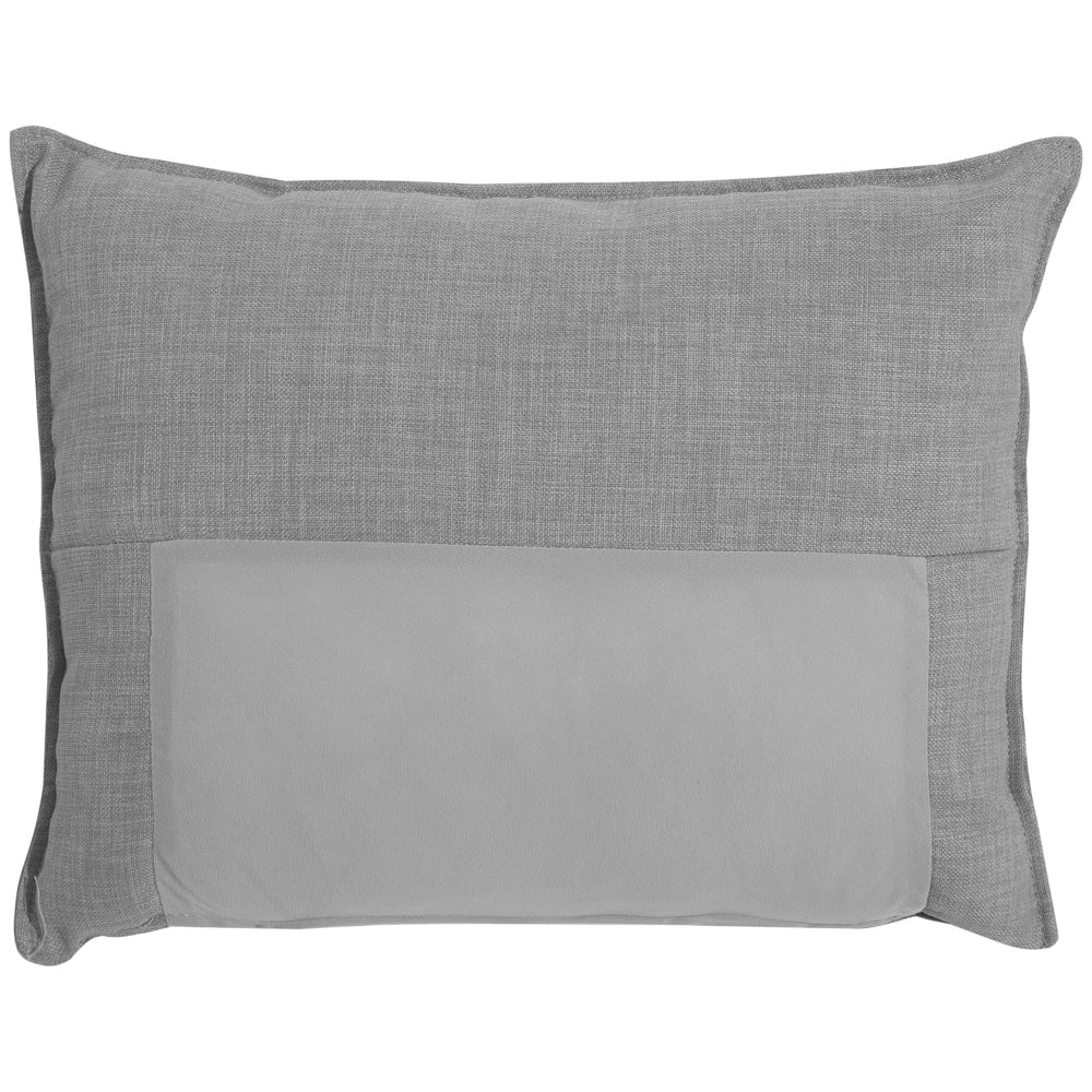 Divano ad angolo Rivestimento in tessuto grigio chiaro Gambe in legno scuro Chaise longue a 3 posti a versione sinistra Cuscino schienale