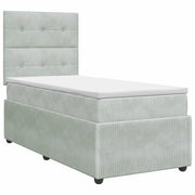 Letto box spring con materasso Grigio Chiaro Singolo Velluto 3454711