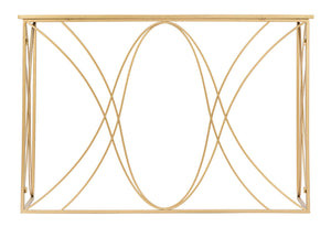 Console Exy 120x40x80 cm in Ferro e Specchio Oro e Argento