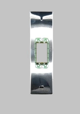 Pulsante per motore SU-GIU stabilizzato Vimar + placca (PLANA) - Pulsante Vimar e placca Inox (interasse 184 mm)