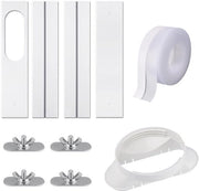 Set di condizionamento dell'aria universale - Cerniera per finestra - Sigillatura della finestra per aria condizionata mobile - PVC rinforzato - Pannello regolabile - Portatile - Bianco