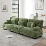Divano Angolare Modulare 3 Posti ¨C Xylo ¨C Chenille Verde, Sofa Letto