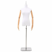 Manichino Regolabile 165-213 cm con Base Femmina PP Bianco 42041701