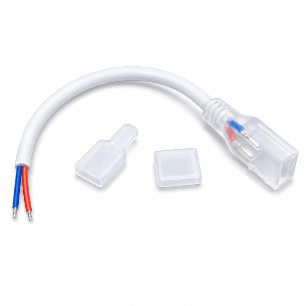 Kit Accessori per Striscia LED 220V SL22011, Cavo Alimentazione+Tappo Chiusura+Terminale Con Pin