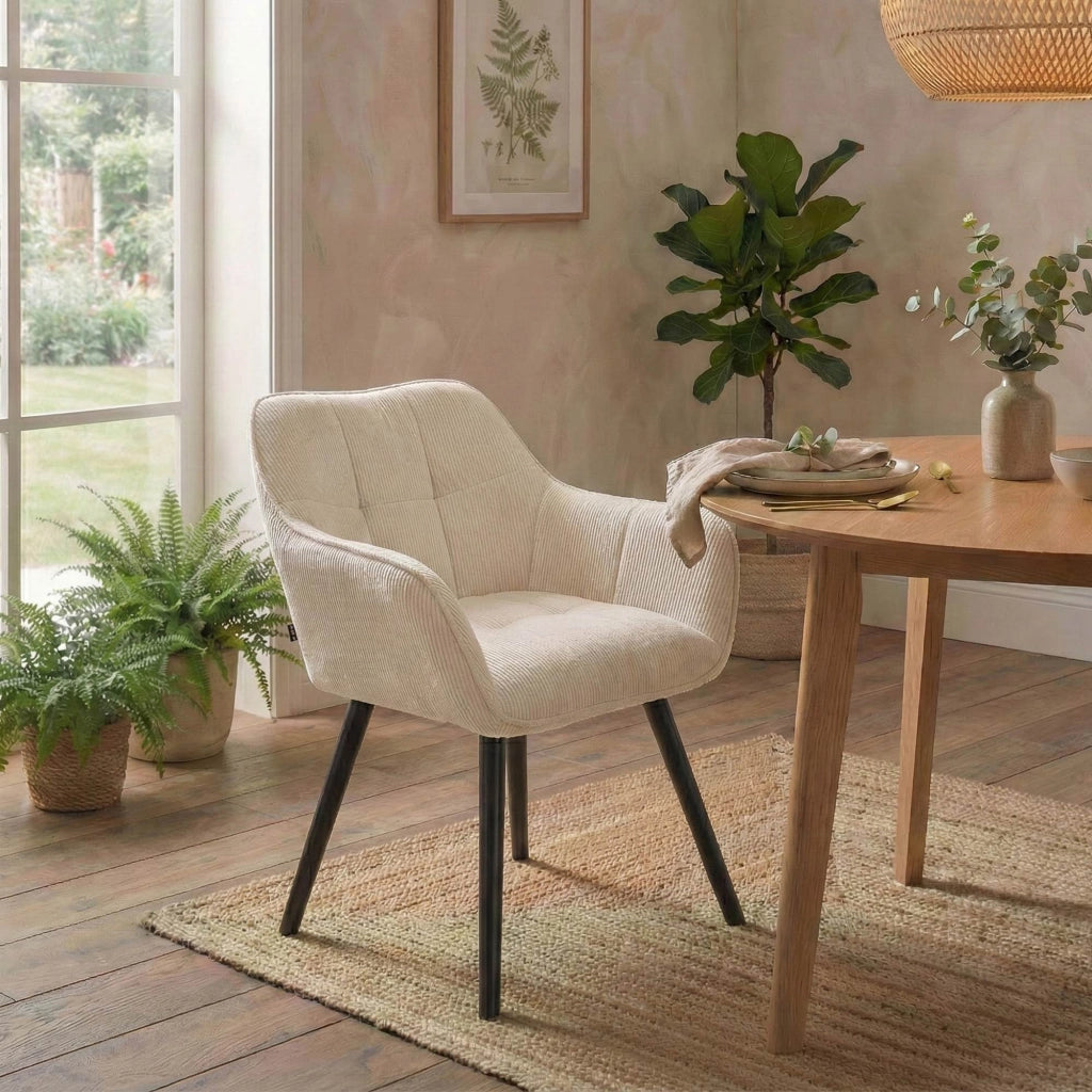 Sedia per sala da pranzo Vienna Cord nera 2
