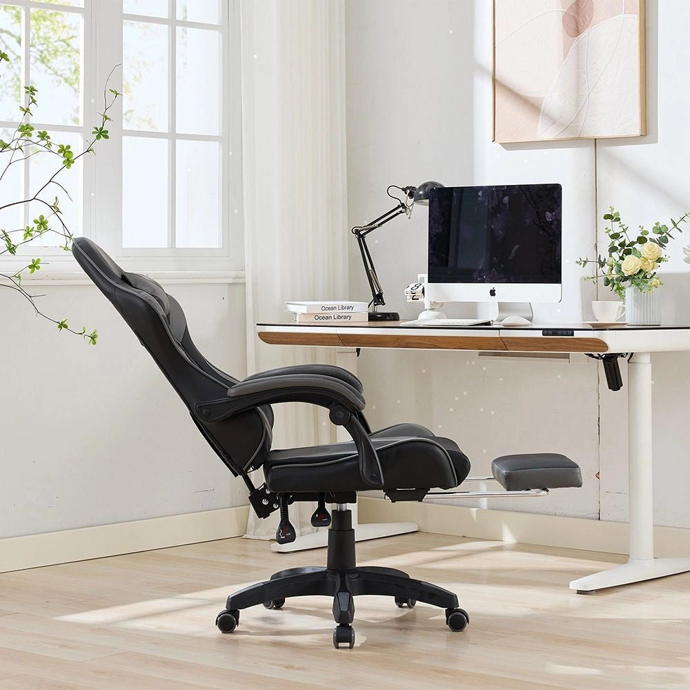 Sedia da gaming ergonomica girevole 360¡ã - Xylo - Regolabile con poggiapiedi, poggiatesta e supporto lombare