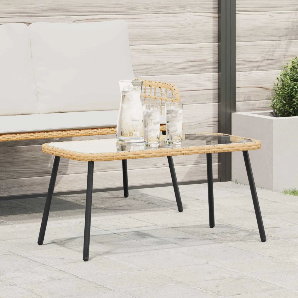 Tavolino da salotto | Tavolino da caff¨¨ | Tavolino da Soggiorno Marrone e Nero 90 x 45 x 43 cm polyrattan