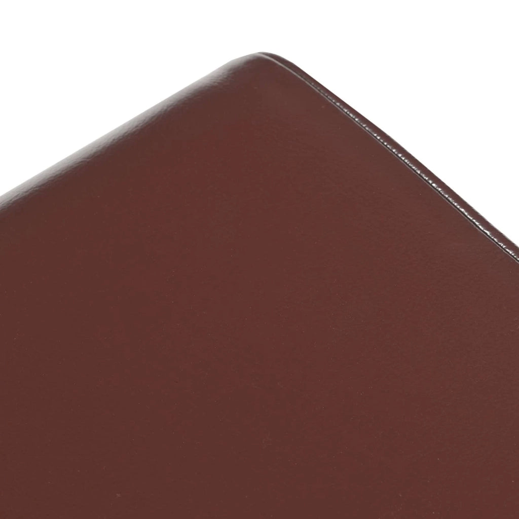 panca 60 x 30 x 45 cm Pelle Vera Marrone Scuro 42042105