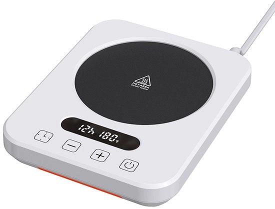 Accessorio per bollitore, copricaffè riscaldatore, bollitore per scrivania, spegnimento automatico, riscaldatore intelligente - ideale accessorio per regalo, mantiene caldi i liquidi, copricaffè riscaldatore (bianco)