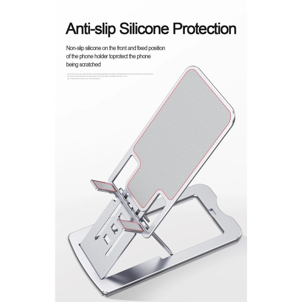 Trade Shop - Supporto Da Scrivania Porta Cellulare Tablet Da 4" Ufficio Ultra Sottile Q-zj302 -