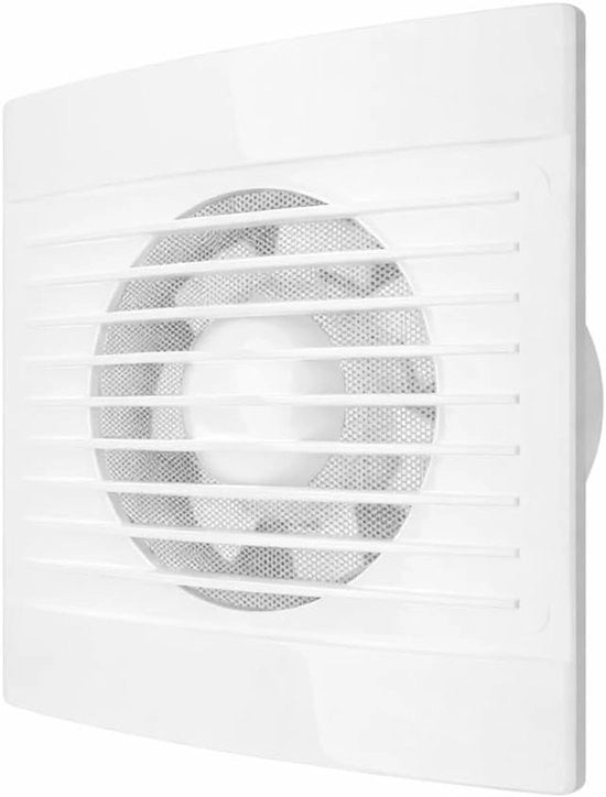 Ventilatore per la Stanza da Bagno - Aspiratore - Ambiente Umidificato - Raffreddamento Extra Silenzioso 36dB - Diametro 100mm - Bianco