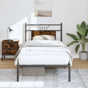 Giroletto senza Materasso-Struttura Letto Rovere Fumo 75x190 cm in Truciolato 526614
