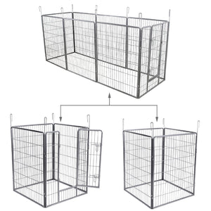 Gabbia per cani e cuccioli 163 x 163 cm Grigio 3712022