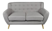 Divano 2 posti in tessuto tortora dallo stile scandinavo - Emily - DI-EM032P