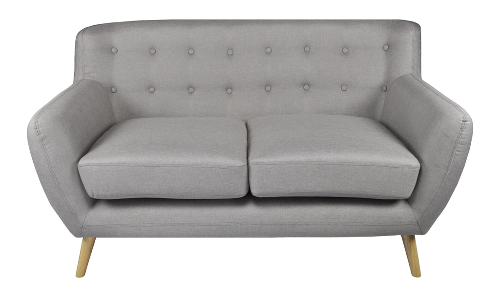 Divano 2 posti in tessuto tortora dallo stile scandinavo - Emily - DI-EM032P