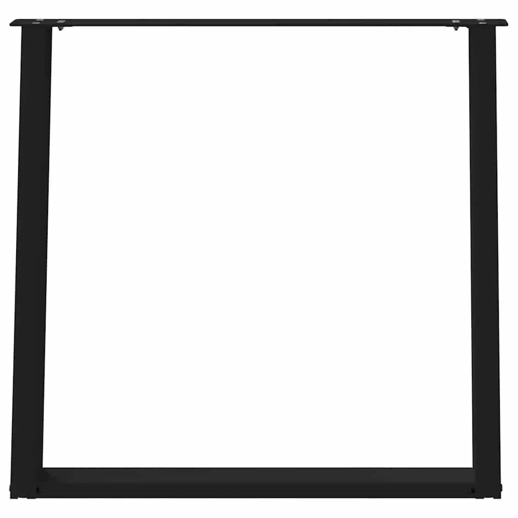 Set di 2 gambe per tavolo da pranzo a forma di U 70 x 72 cm design moderno e solido con stabilità regolabile acciaio nero 02_0057072