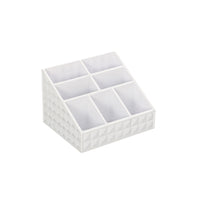 ORGANIZER PORTAOGGETTI COSMETICI PLASTICA BIANCO 7 SCOMPARTI 15x12x10cm SMACK FERIDRAS 701005