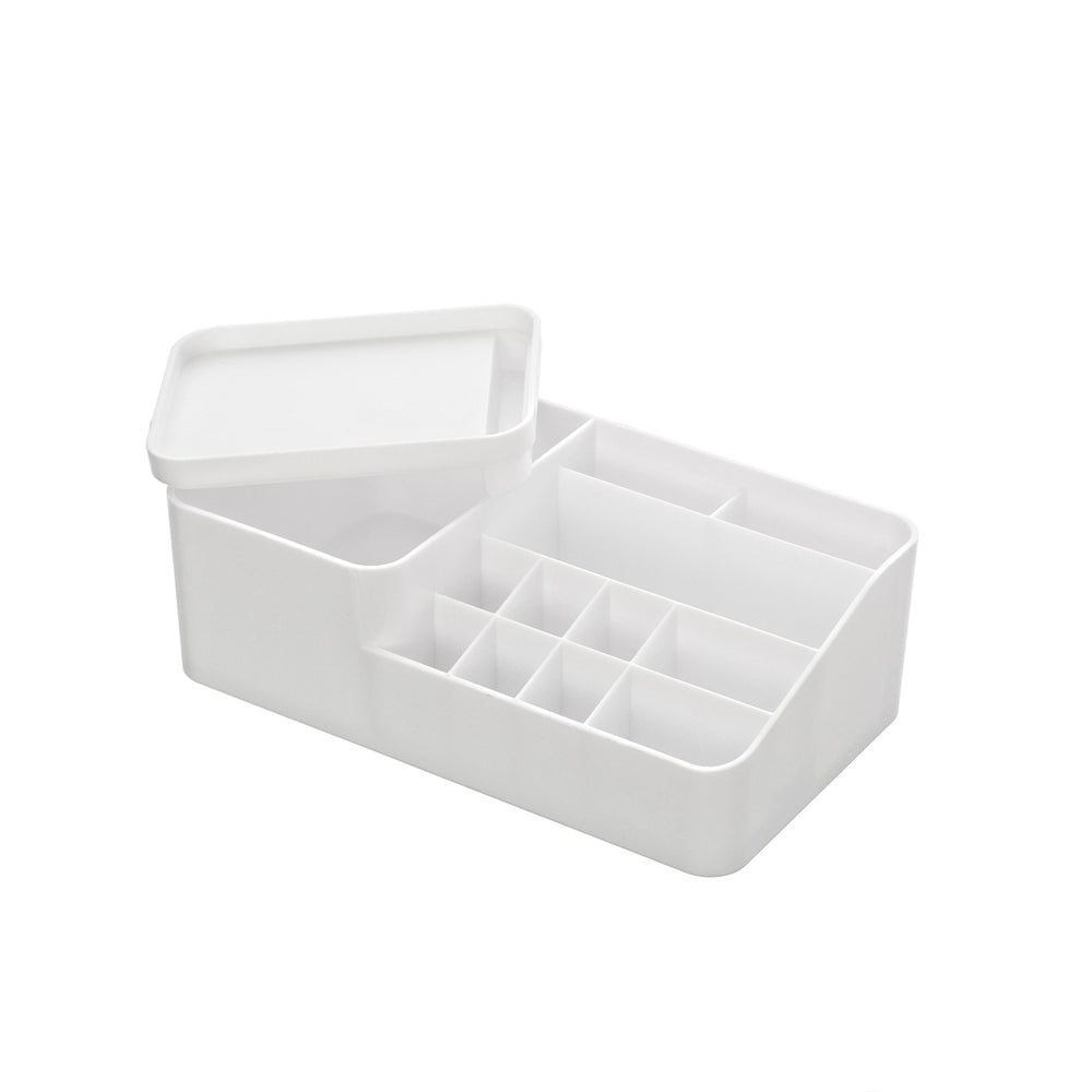 ORGANIZER PORTAOGGETTI COSMETICI PLASTICA BIANCO 12 SCOMPARTI 22,5x13x8cm SMACK FERIDRAS 701007