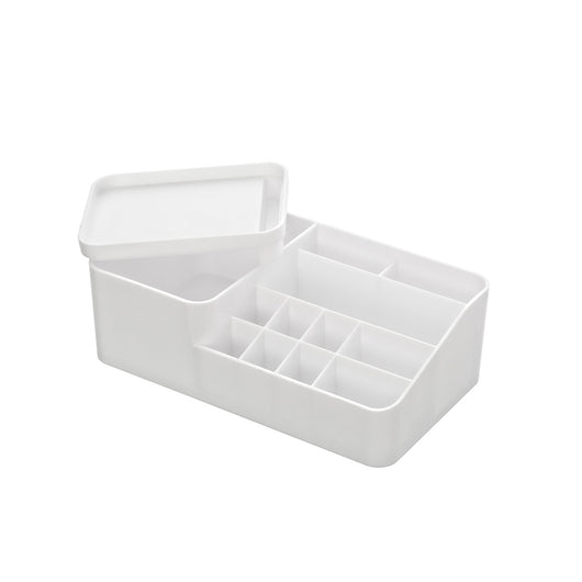 ORGANIZER PORTAOGGETTI COSMETICI PLASTICA BIANCO 12 SCOMPARTI 22,5x13x8cm SMACK FERIDRAS 701007