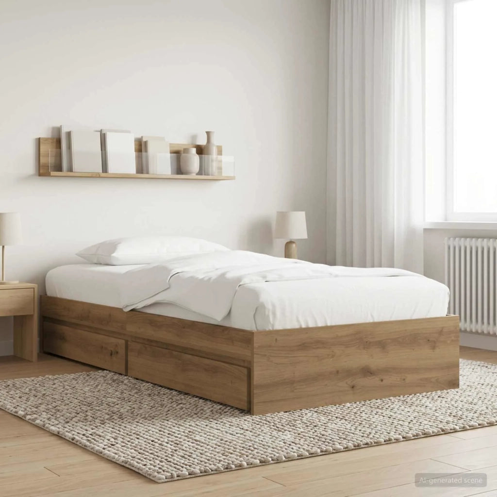 Telaio del letto con storage Rovere Artigianale 80 x 200 cm 3429596