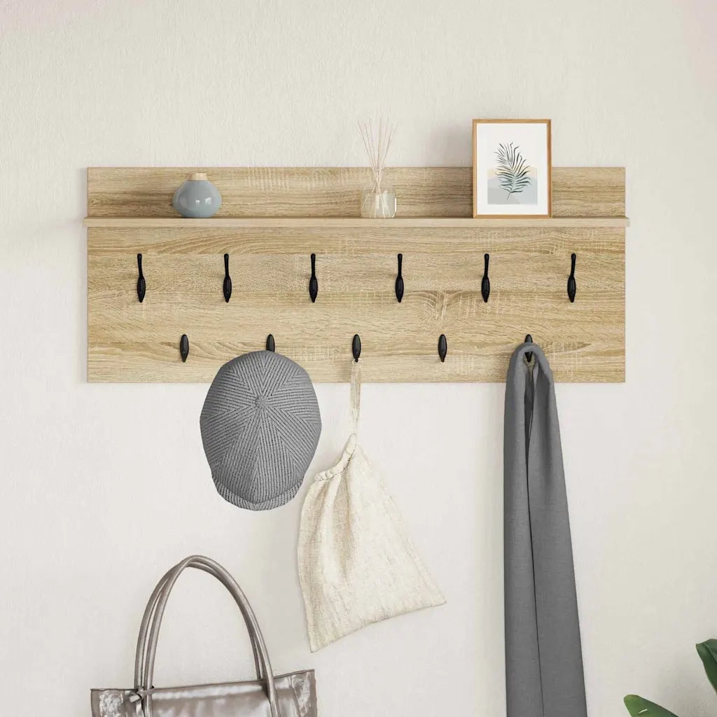Appendiabiti a muro Rovere Sonoma 100 x 40 x 12 cm 874445