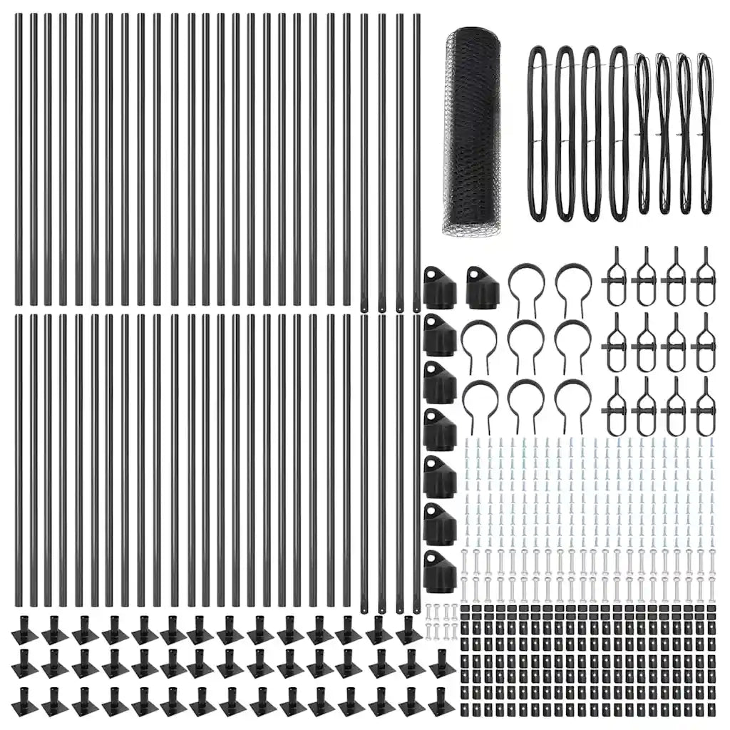 Palo della recinzione Grigio 100 x 0,5 m (rete da 25 mm)