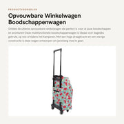 Carrello per spesa con alta capacità di carico - pieghevole - maniglia antiscivolo - impermeabile - contenitore rimovibile - deposito compatto - carrello per spesa portatile