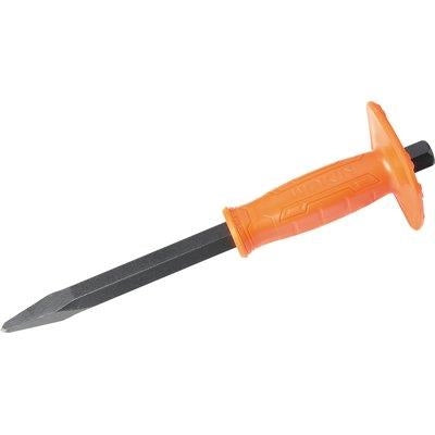 SCALPELLO MURATORE A PUNTA + SALVAMANO 2550 WOKIN - ACCIAIO FORGIATO MM 250X16X4 255010- 3 pezzi