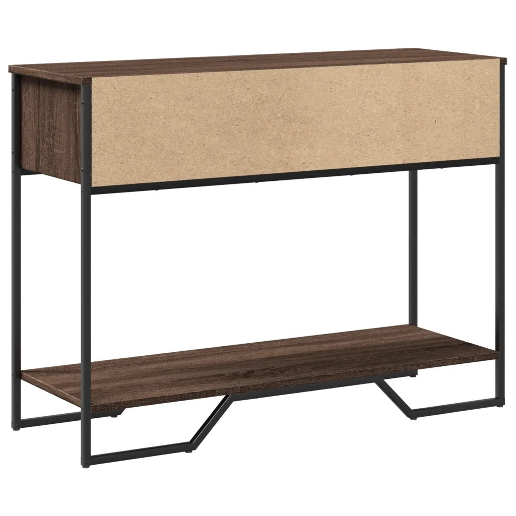 Tavolo Consolle Rovere Marrone 100x35x74,5 cm in Truciolato